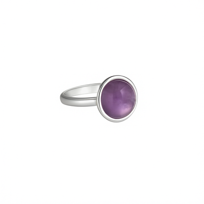 Bague en argent avec améthyste CHHOTA