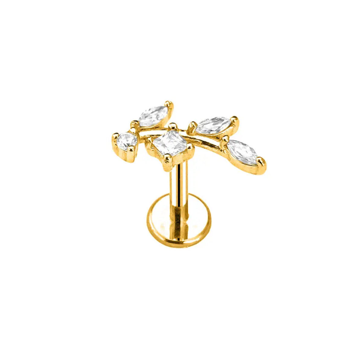 Botanical Push Pin Body Jewelry - Gold