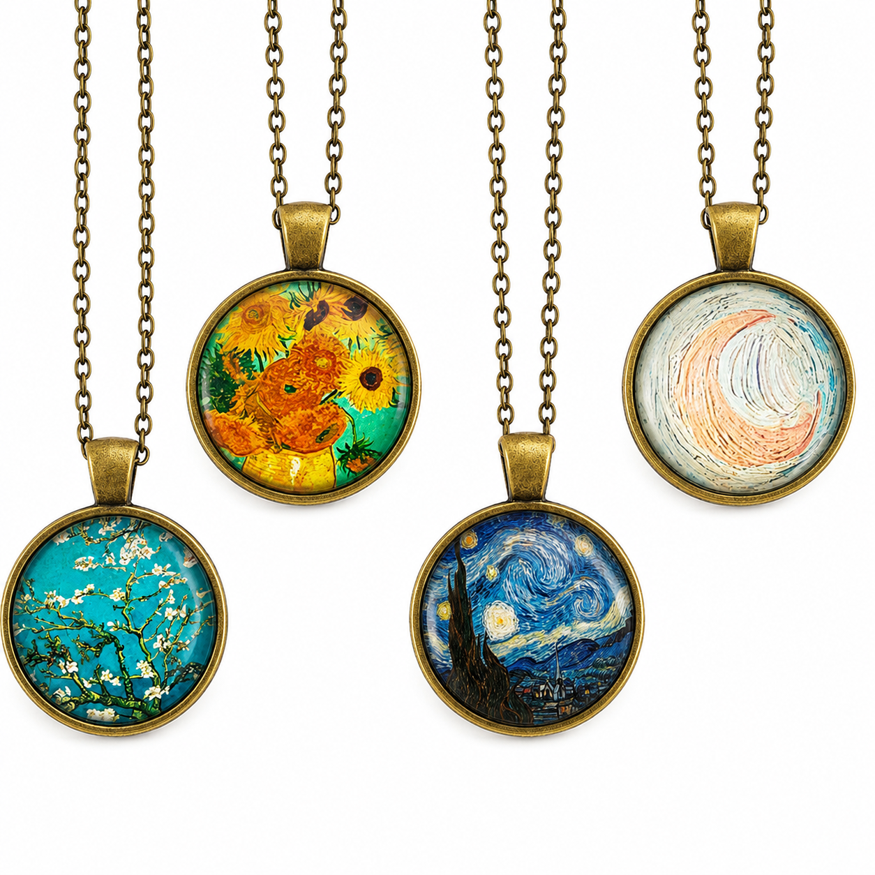 RELIC Vincent Van Gogh Art Prints Pendant Necklaces Bronze