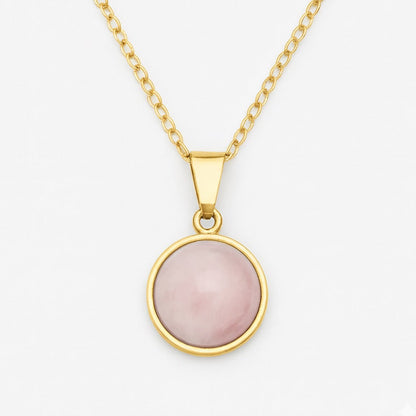DAYA Rose Quartz Necklace Gold