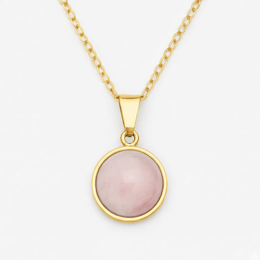 DAYA Rose Quartz Necklace Gold