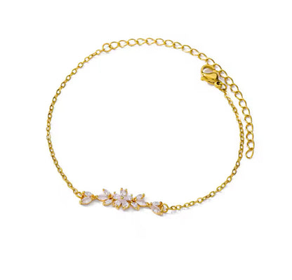 FLORA Dainty Chain Bracelet Gold