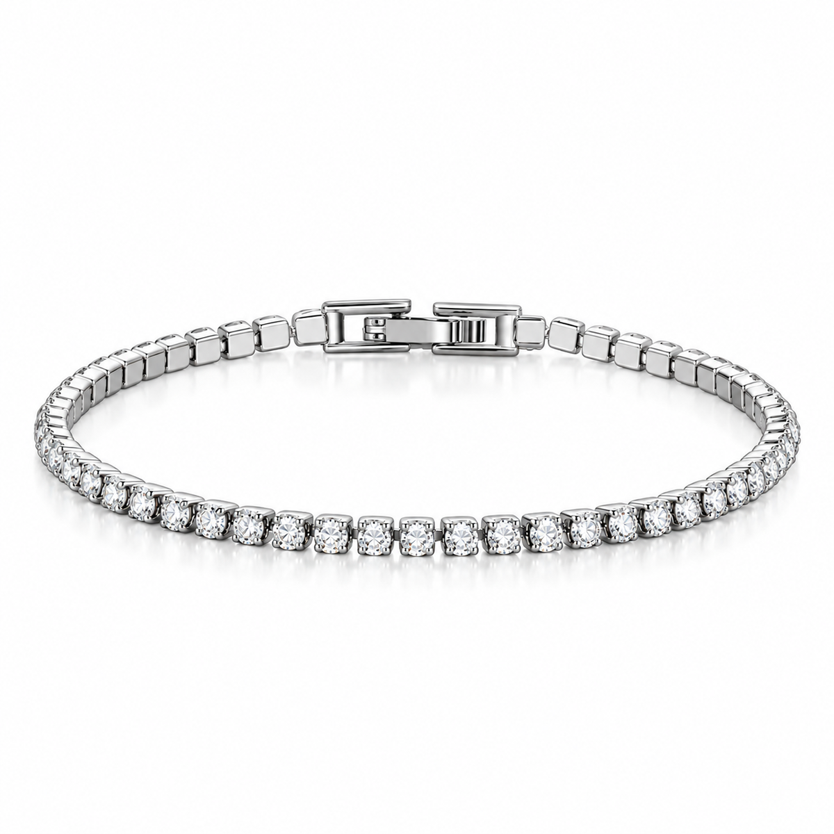 ATHENA Classic Tennis Bracelet Silver