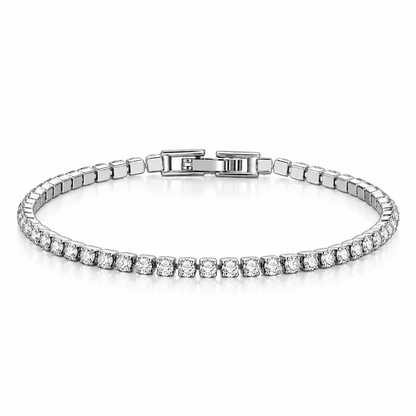 ATHENA Classic Tennis Bracelet Silver