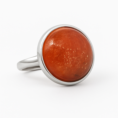 AYA Sunstone Statement Ring Silver
