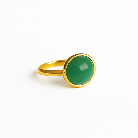 CHHOTA Green Aventurine Ring Gold