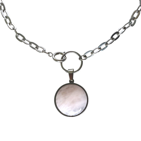 ROSARA O Ring Chain Choker Silver