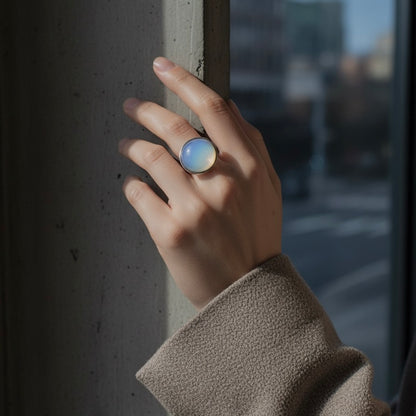 Bague de déclaration AYA Opalite Argent