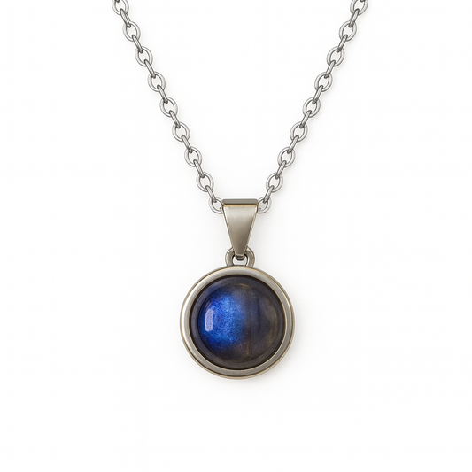 DAYA Indigo Labradorite Pendant Necklace Silver