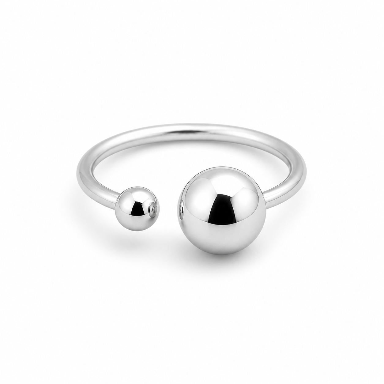 ORBITAL Duo Ball Ring 925 Silver