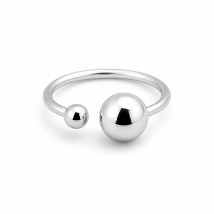 ORBITAL Duo Ball Ring 925 Silver