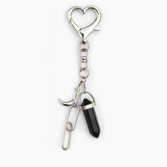 NOCTIS Blue Sandstone Moon Keychain Bag Charm