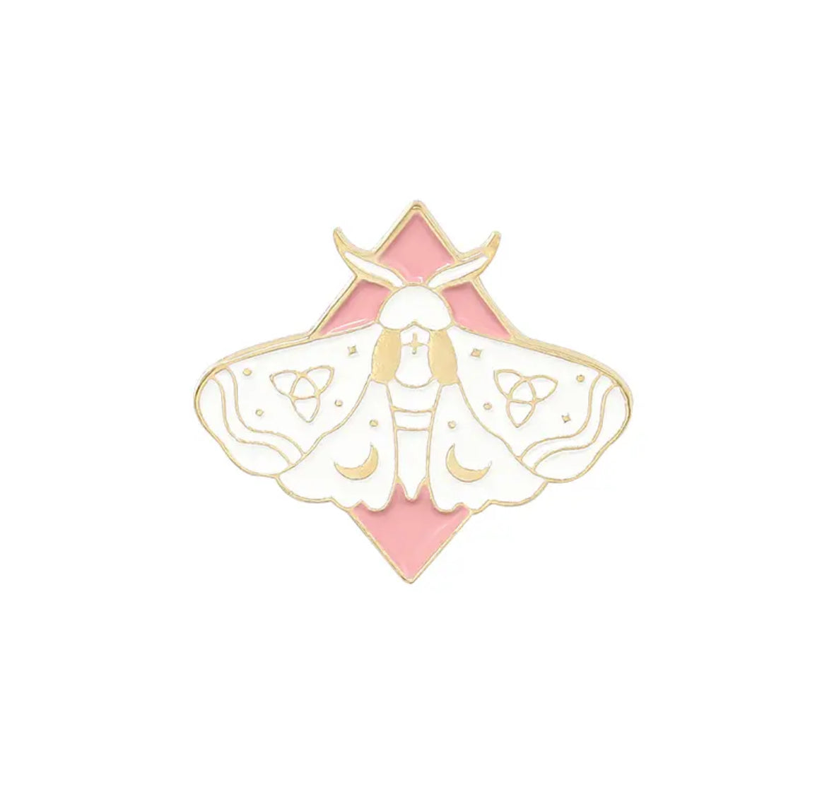 Luna Moths Brooch Pin Gold