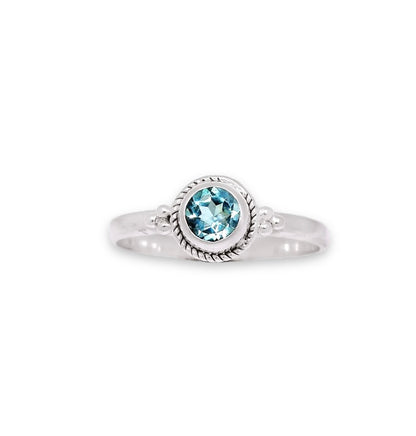 Bague topaze bleue traitée ODYSSEY argent 925