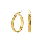 Load image into Gallery viewer, Floral Hoop Earrings - Gold
