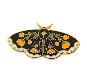 Luna Moths Brooch Pin Gold