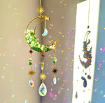 Load image into Gallery viewer, Crystal Crescent Moon Suncatcher
