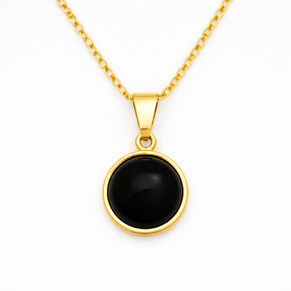 DAYA Black Onyx Necklace Gold