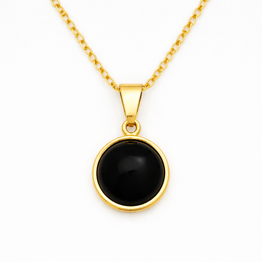 DAYA Black Onyx Necklace Gold