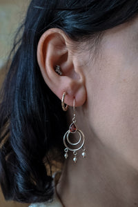 Blood Moon Garnet Earrings - 925 Silver