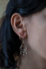 Load image into Gallery viewer, Blood Moon Garnet Earrings - 925 Silver
