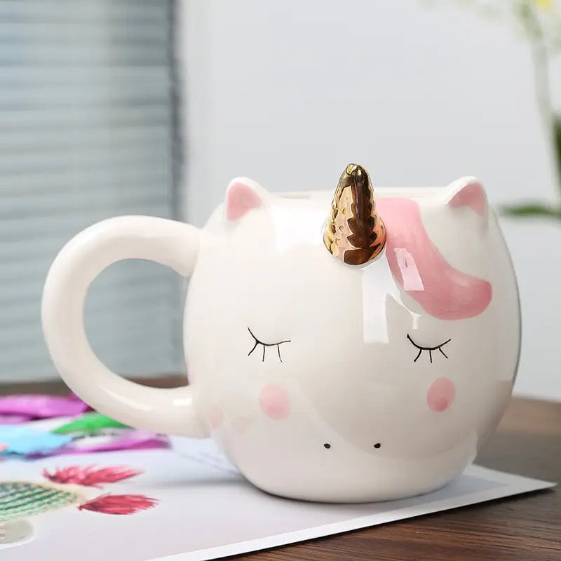 Mug Céramique Licorne Blanc ou Rose