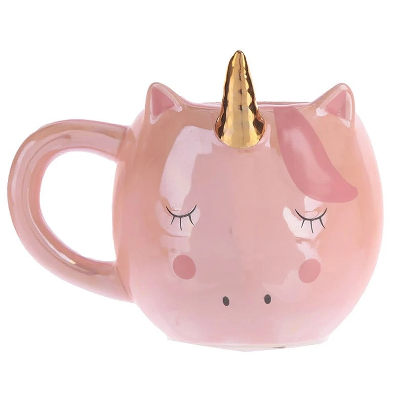 Unicorn Ceramic Mug White or Pink