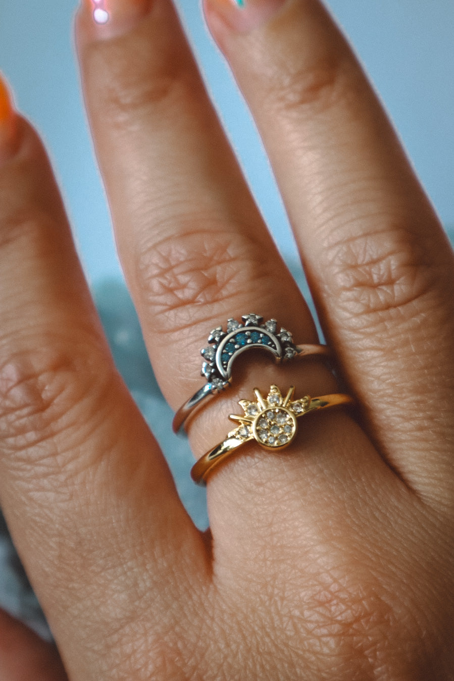 INFINITE Sun and Moon Rings - Gold 925 Silver