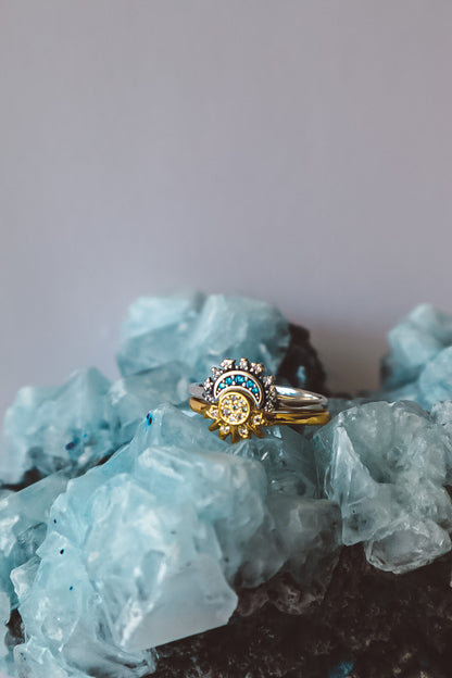 INFINITE Sun and Moon Rings - Gold 925 Silver