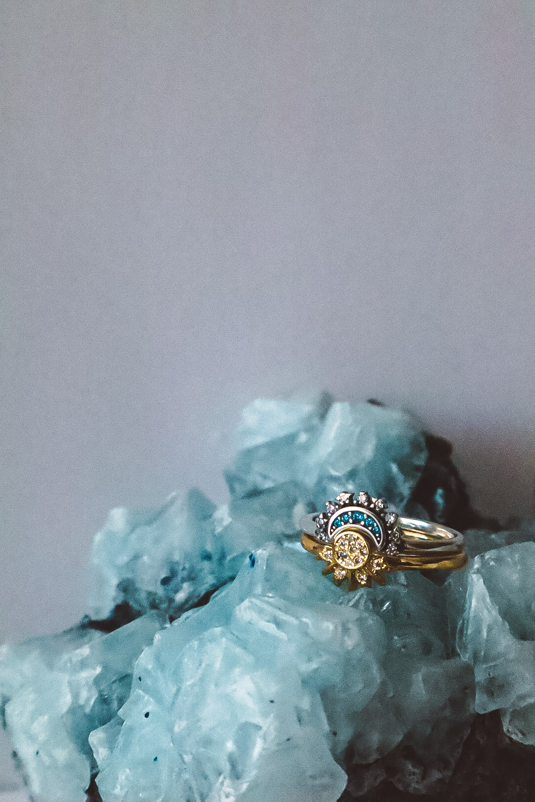 INFINITE Sun and Moon Rings - Gold 925 Silver