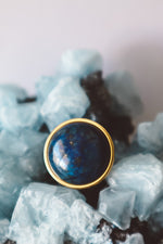 Load image into Gallery viewer, Lapis Lazuli Statement Ring - Gold
