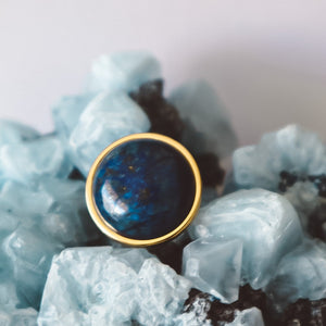 Lapis Lazuli Statement Ring - Gold