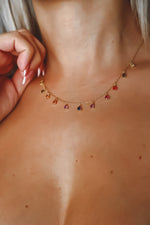 Load image into Gallery viewer, NIA Rainbow Drop Zircon Charm Necklace 925 Silver
