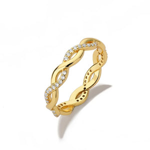 FREYA Zircon Twist Ring - Gold