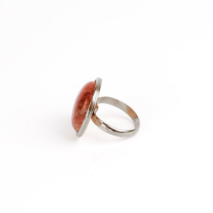 AYA Sunstone Statement Ring - Silver