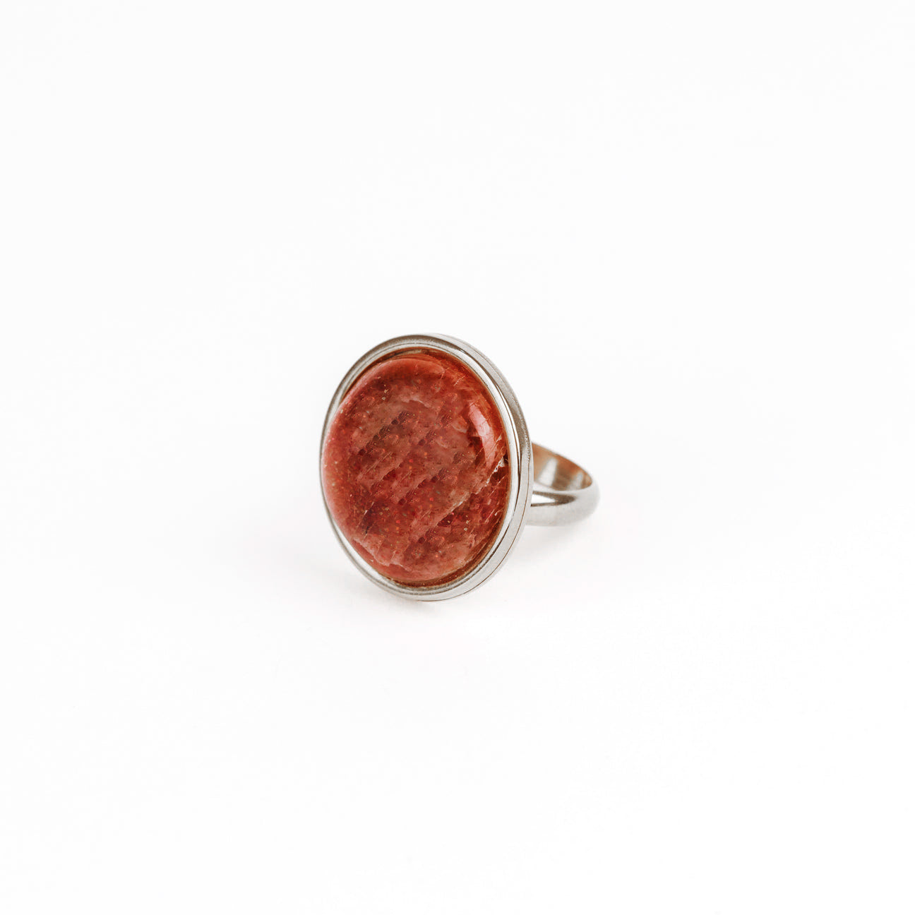 AYA Sunstone Statement Ring - Silver