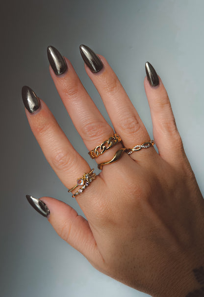 WAVES Irregular Minimal Ring Gold