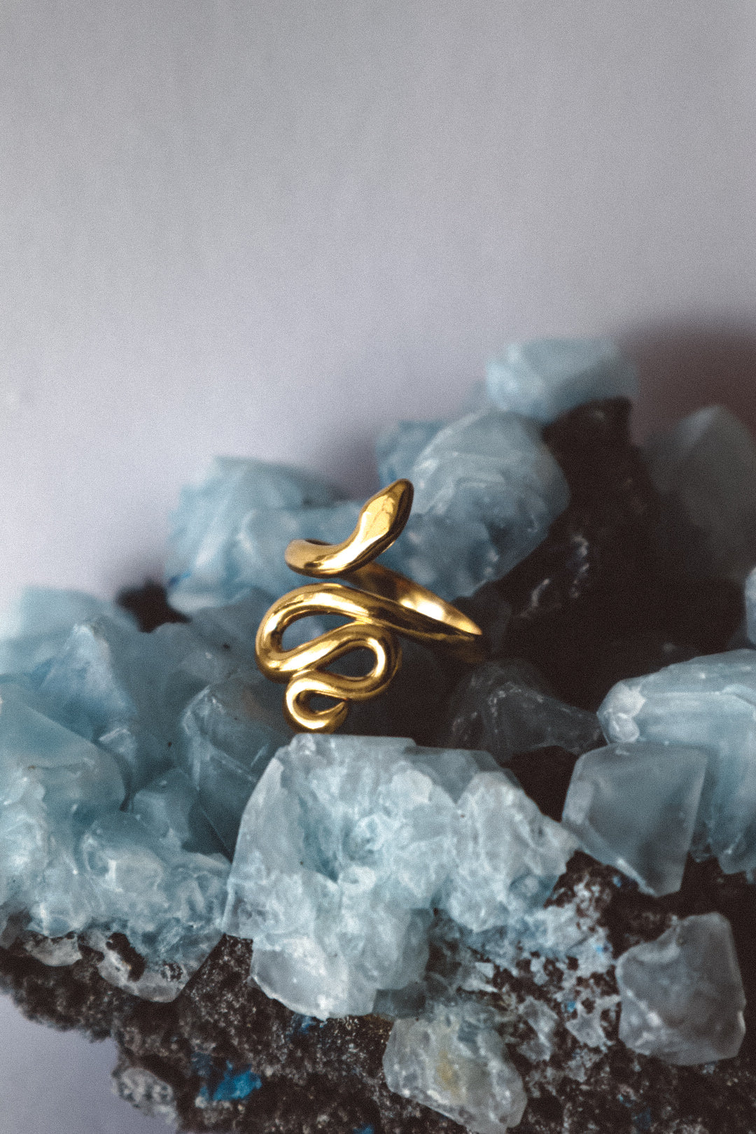 SLITHER Snake Ring Adjustable Gold