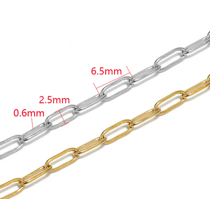 Paperclip Chain Gold - Permanent Jewelry