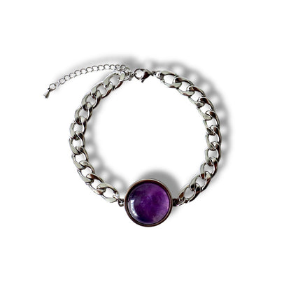 VIOLET VEIL Amethyst Bracelet Silver