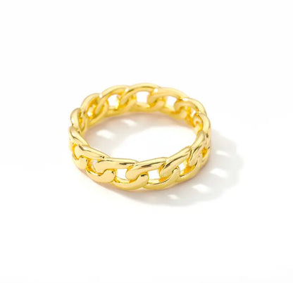 ALICE Solid Chain Ring - Gold - s o l i s t i a l