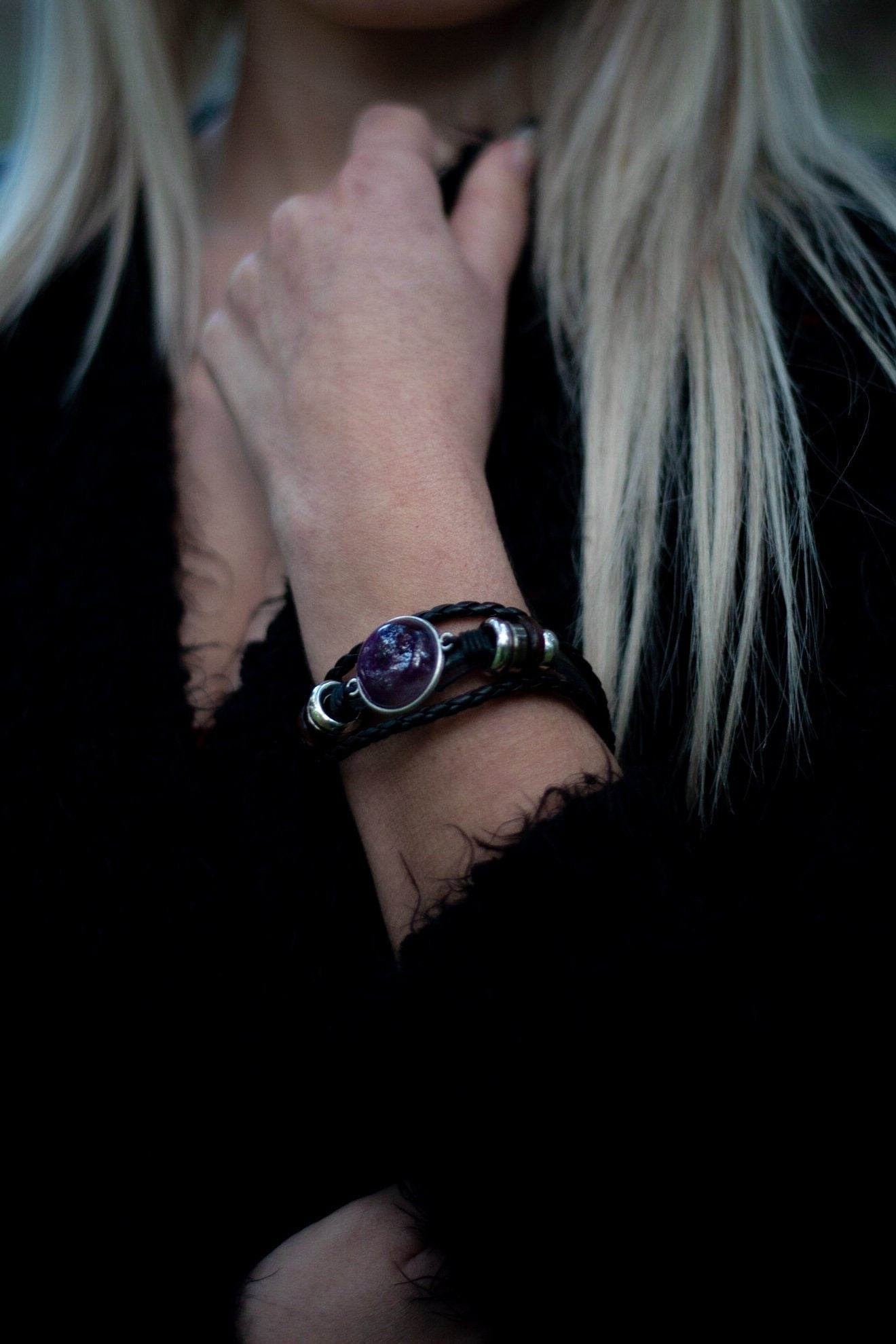 Amethyst Beaded Stack Bracelet - s o l i s t i a l