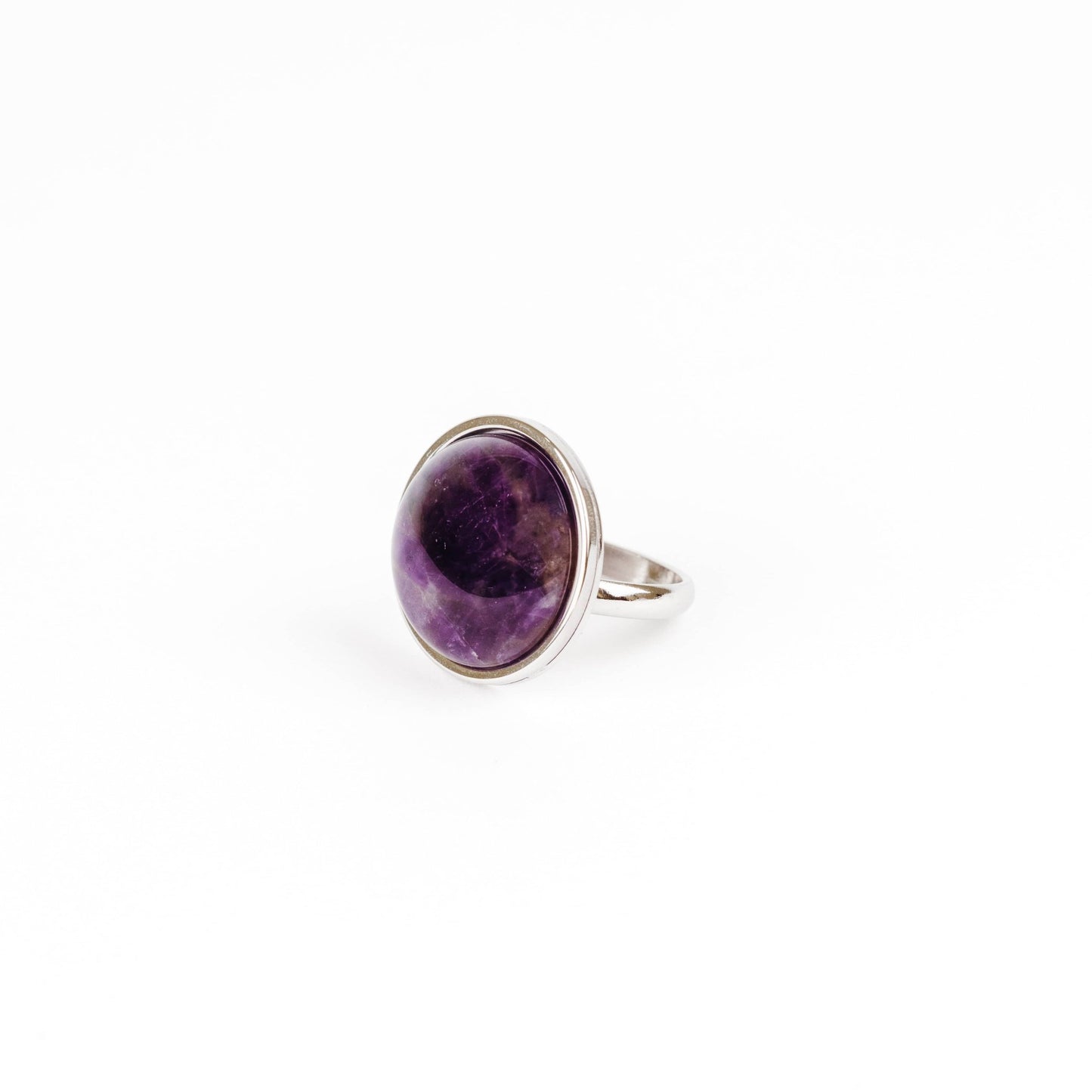 AYA Amethyst Statement Ring Silver - s o l i s t i a l