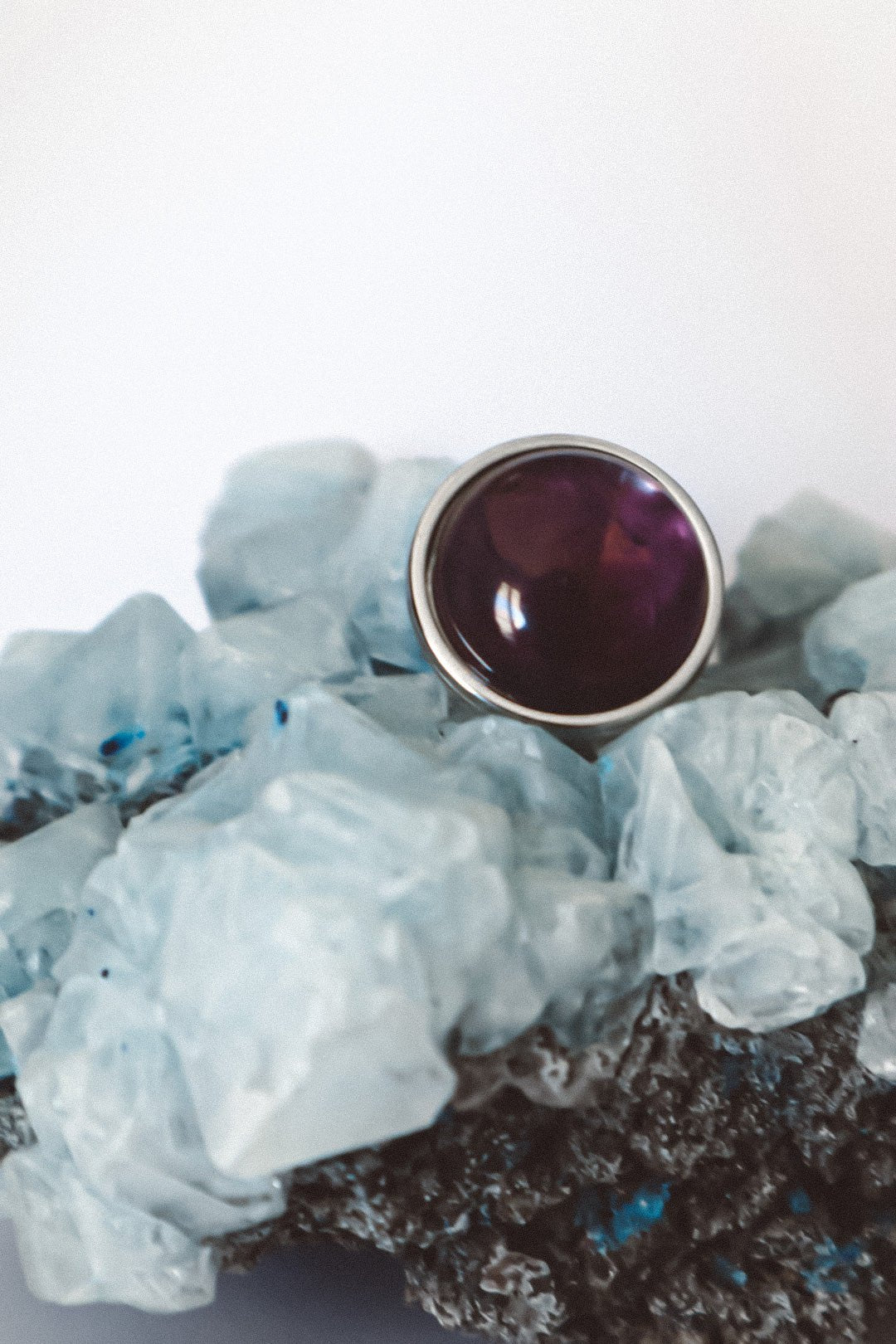 AYA Amethyst Statement Ring Silver - s o l i s t i a l