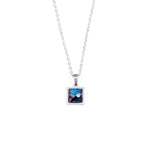 Load image into Gallery viewer, VARG Blue Labradorite Square Necklace - Silver
