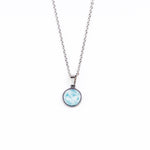 Load image into Gallery viewer, DAYA Blue Larimar Pendant Necklace Silver
