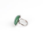 Load image into Gallery viewer, AYA Green Aventurine Statement Ring - Silver
