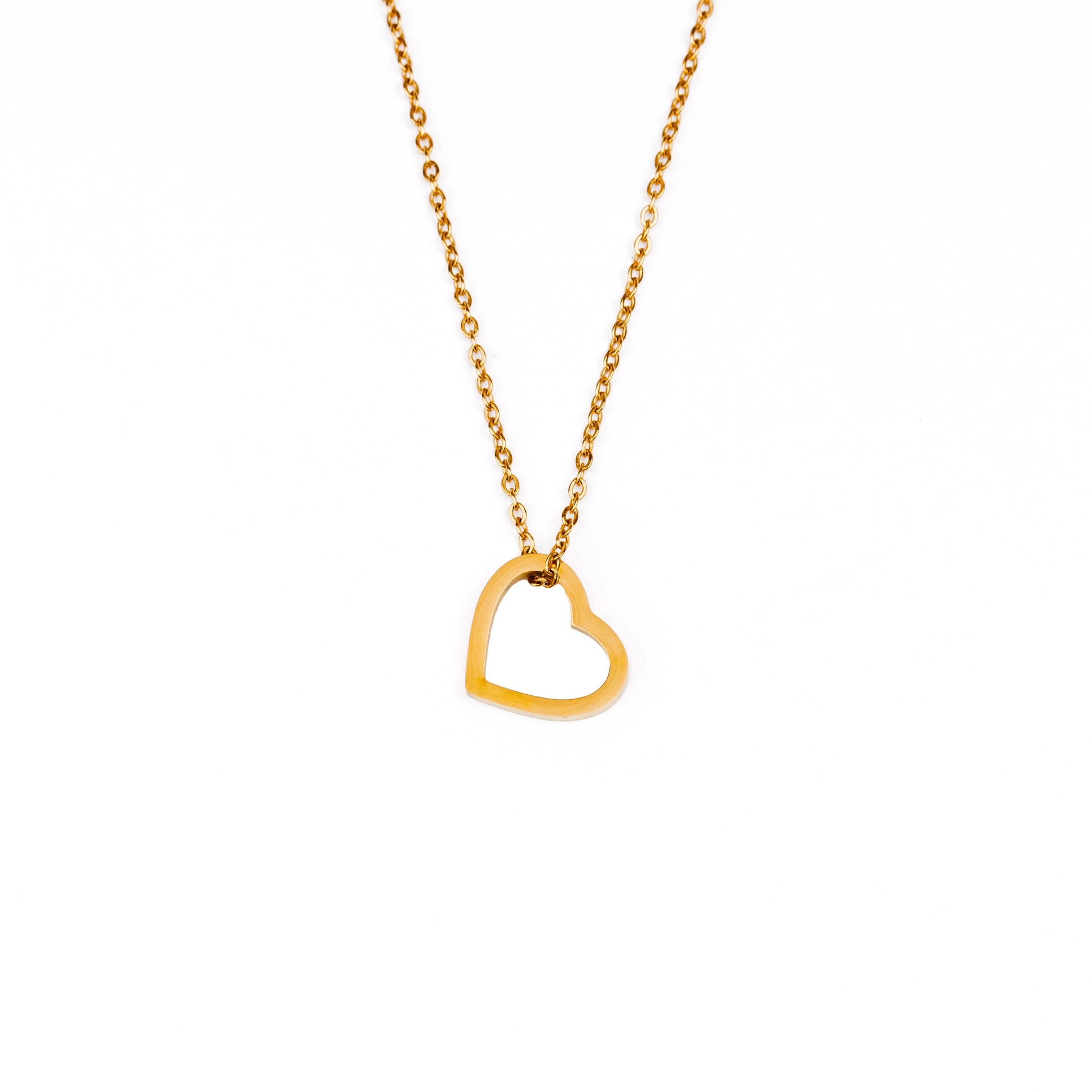 REIA Heart Charm Necklace - Gold