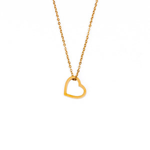 REIA Heart Charm Necklace - Gold