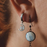 Load image into Gallery viewer, STELLA Sun and Moon Charm Earrings Gold
